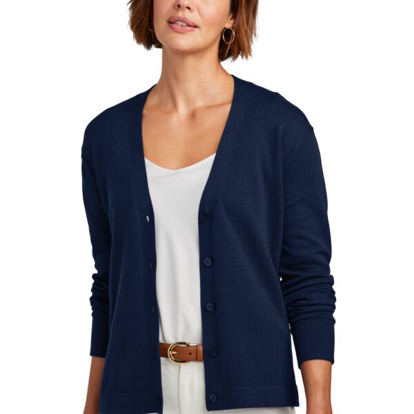 Women's Brooks Brothers® Cotton Stretch Cardigan Sweater Thumbnail